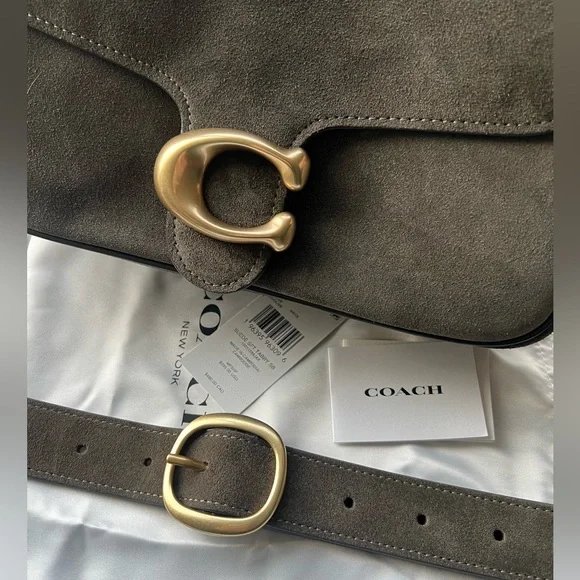 Coach Soft Tabby in Olive Suede - Picture 5 of 12